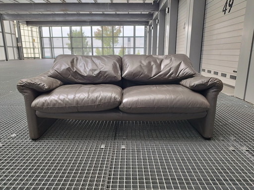 Cassina Maralunga 2 zits bank leder