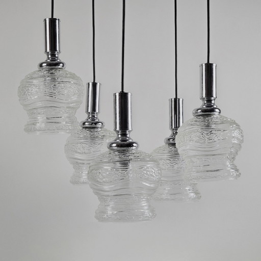 Vintage Richard Essig cascade kroonluchter, hanglamp - Duitsland, 1970S.