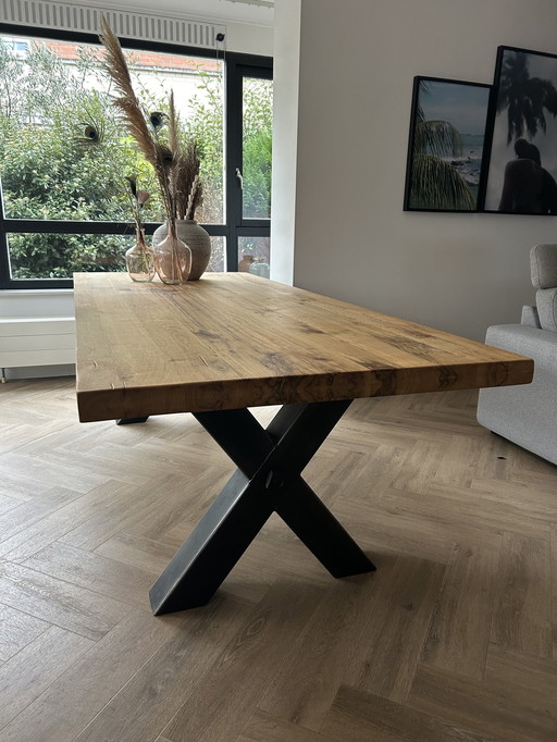 Goosens Robuuste Eikenhouten Tafel