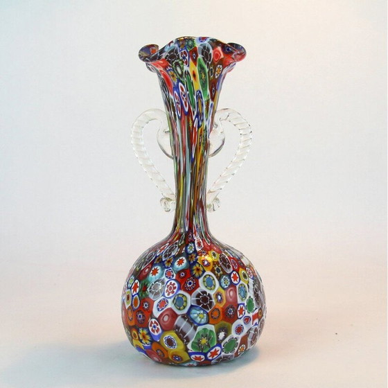 Image 1 of Vintage Murano glazen vaas van Fratelli Toso, 1960