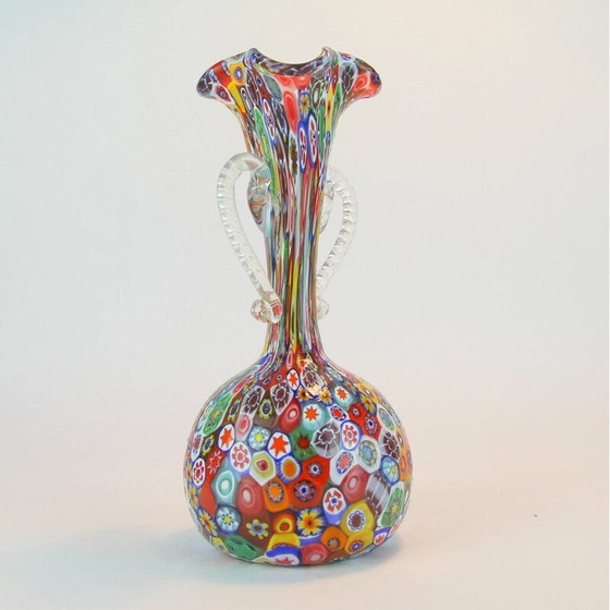 Image 1 of Vintage Murano glazen vaas van Fratelli Toso, 1960