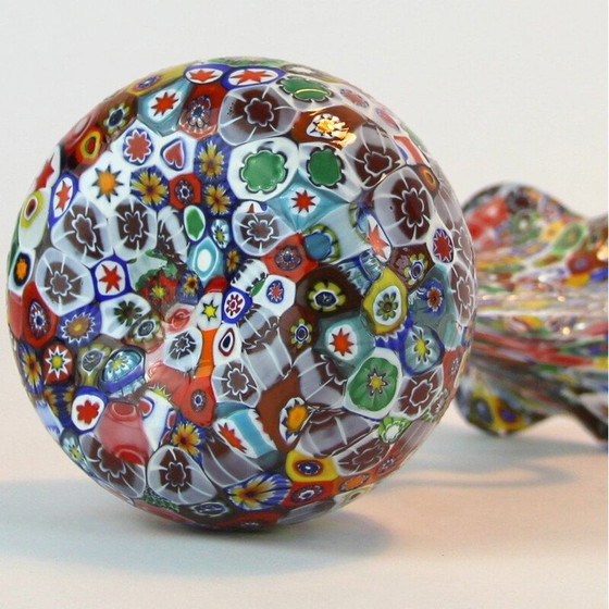 Image 1 of Vintage Murano glazen vaas van Fratelli Toso, 1960