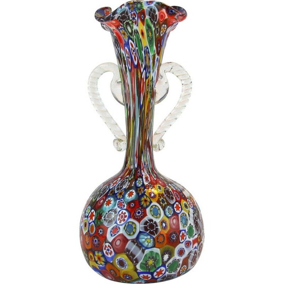 Image 1 of Vintage Murano glazen vaas van Fratelli Toso, 1960