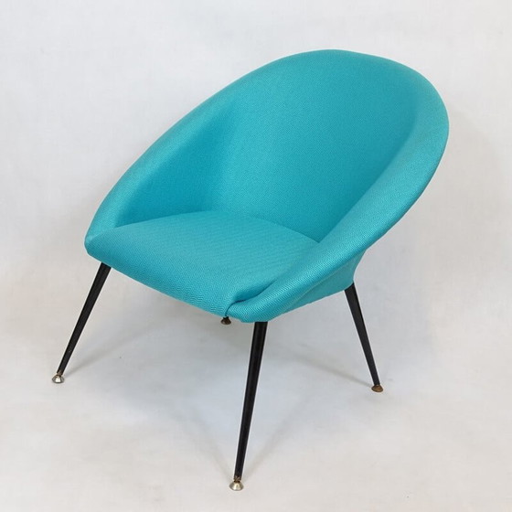 Image 1 of Paar vintage metalen fauteuils Eva Club, Polen 1960