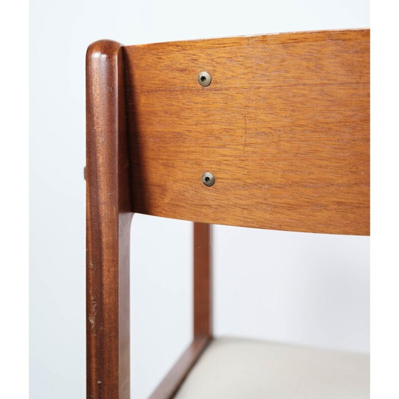 Image 1 of Vintage Deense fauteuil in mahonie en lichte stof van Søborg Furniture, jaren 1960