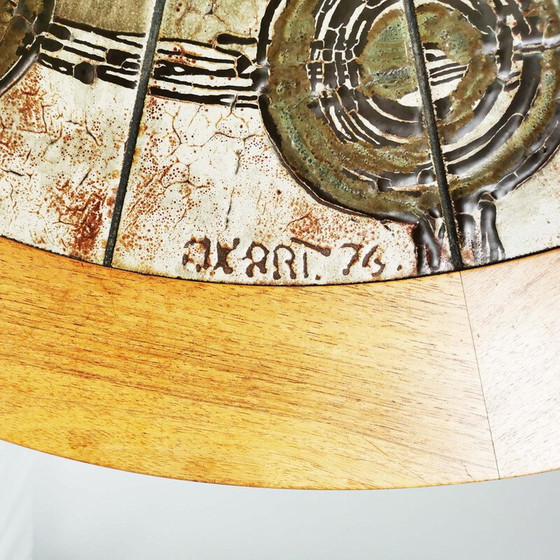 Image 1 of Vintage salontafel met keramiek van Ox Art, Denemarken 1970