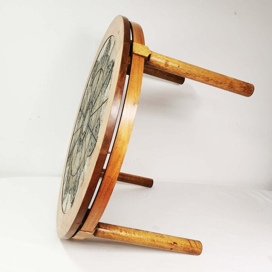 Image 1 of Vintage salontafel met keramiek van Ox Art, Denemarken 1970