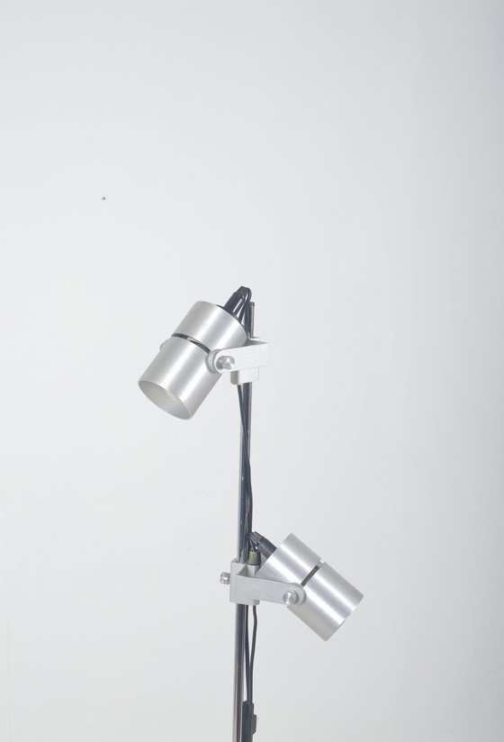 Image 1 of Deense vloerlamp met 2 spots van J. Junge, jaren '70