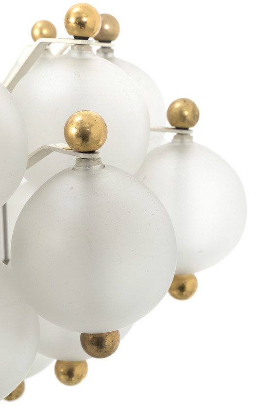 Image 1 of Kinkeldey Frosted Globes Pendant Lamp Belvedere Kristall