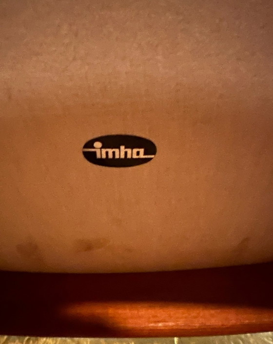 Image 1 of Vintage eetkamertafel + 6 eetkamerstoelen