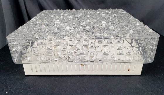 Image 1 of 11866 Vintage Glazen Plafonniere, Plafondlamp
