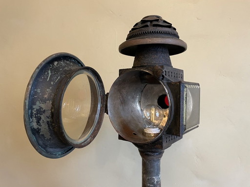 Industriele Staande Lamp Vloerlamp Op Oud Statief Frans