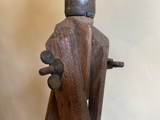 Image 1 of Industriele Staande Lamp Vloerlamp Op Oud Statief Frans