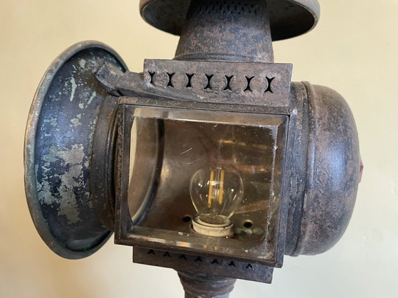 Image 1 of Industriele Staande Lamp Vloerlamp Op Oud Statief Frans