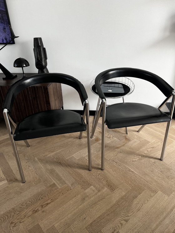 Image 1 of 2x Arrben Italiaanse Stoelen Italy