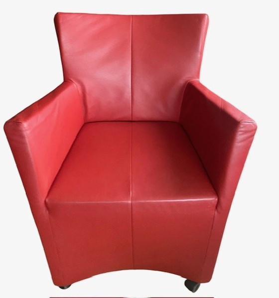 Image 1 of 4x Montis Sting Fauteuil Leder