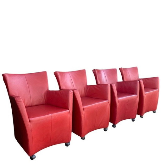 4x Montis Sting Fauteuil Leder