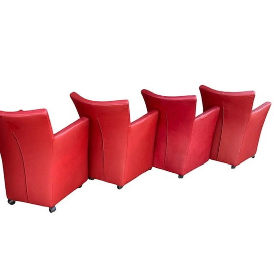 Image 1 of 4x Montis Sting Fauteuil Leder