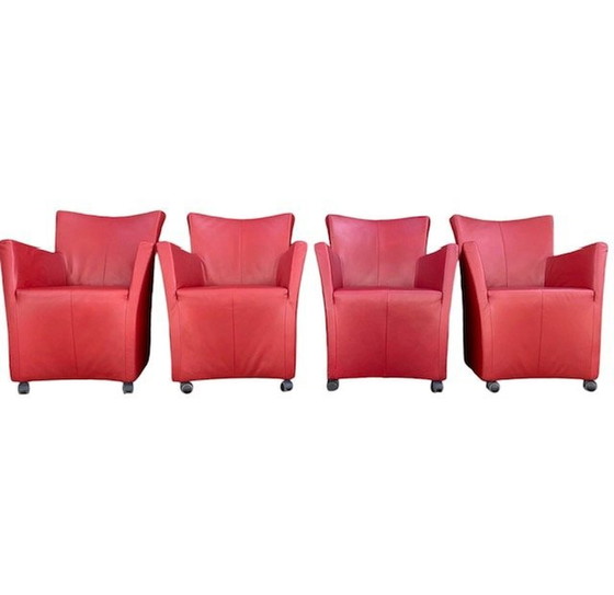 Image 1 of 4x Montis Sting Fauteuil Leder