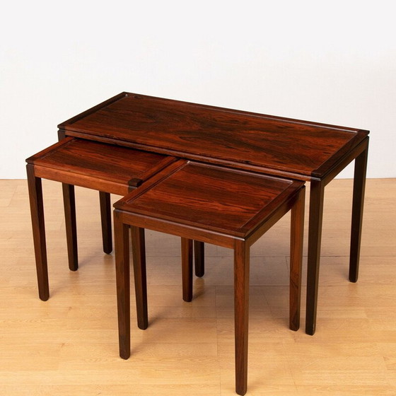 Image 1 of Mid century rozenhout nesttafels