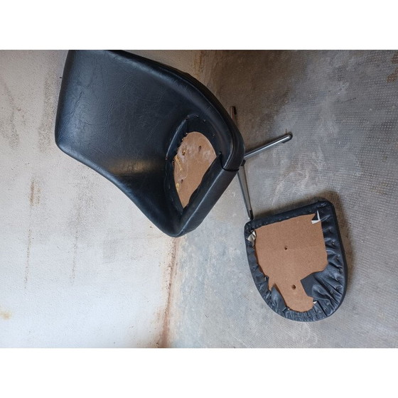 Image 1 of Vintage draaistoel in zwart, jaren 1970