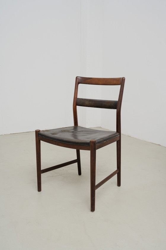 Image 1 of 6x eetkamerstoelen van Helge Vestergaard Jensen, gemaakt door Peder Pedersen