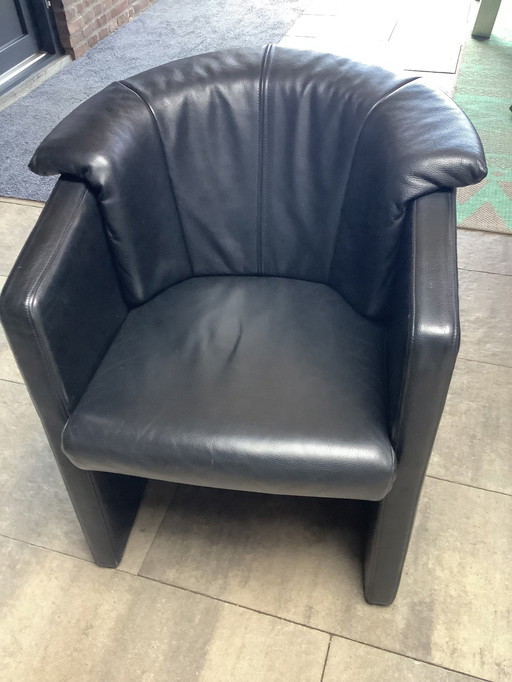 2x Rolf Benz Fauteuil 390 Zwart