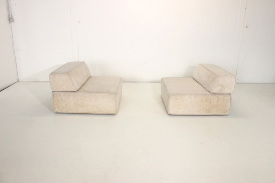 Image 1 of Cor Trio Sofa Fauteuil Element Teddy Stoffen Bank Module Leder