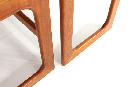 Image 1 of 3x Salin Nyborg Deense Mid Century Teak Nesting Table / bijzettafels