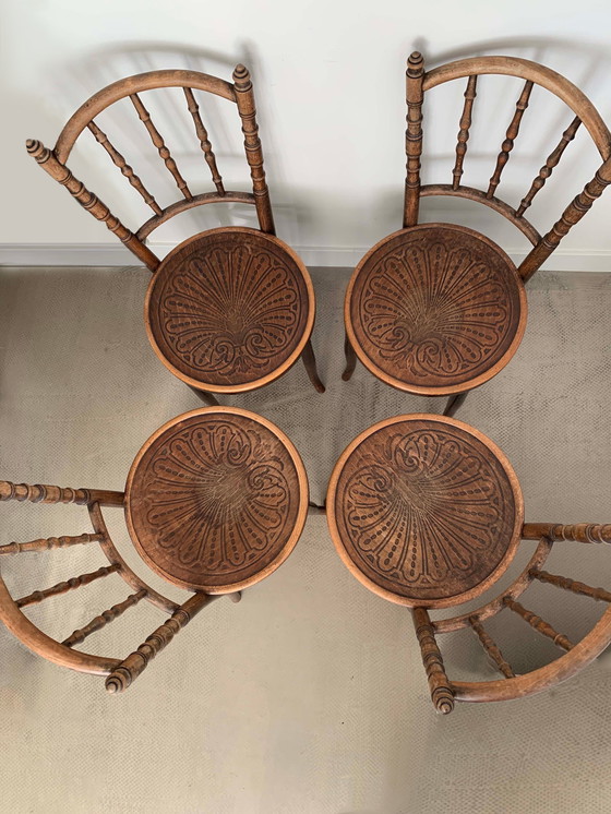 Image 1 of 4x Jacob & Josef Kohn Wien café bistro stoelen
