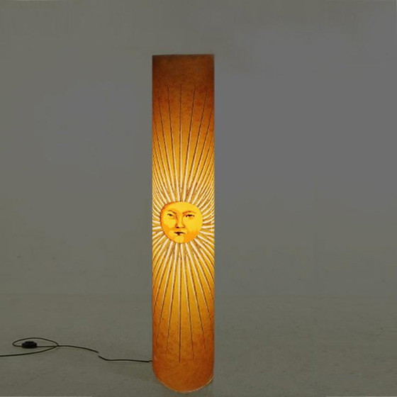 Image 1 of Prachtige "Sun" vloerlamp uit de jaren 90 van Piero Fornasetti voor Antonangeli