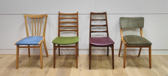 Image 1 of 4x Mid Century Deense stoelen