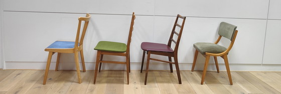 Image 1 of 4x Mid Century Deense stoelen