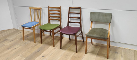 Image 1 of 4x Mid Century Deense stoelen