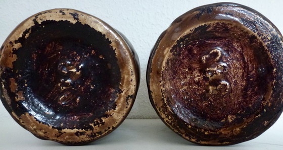 Image 1 of 2x Vintage keramiek vaas