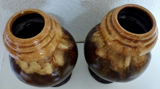 Image 1 of 2x Vintage keramiek vaas