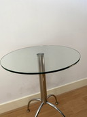 Vintage glazen bijzettafel