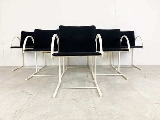 6x Metaform Postmodern cirkel eetkamerstoelen