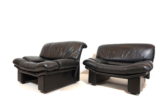 Image 1 of Nicoletti Salotti Ambassador leren fauteuil set van 2 voor Avanti