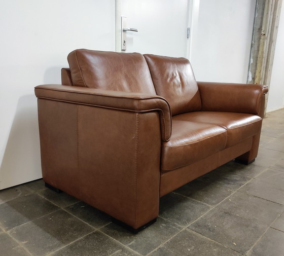 Image 1 of Leren 2-zits design bankje (160 cm)