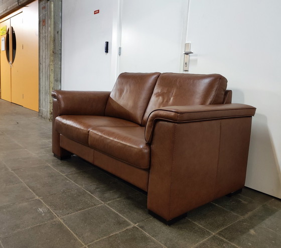 Image 1 of Leren 2-zits design bankje (160 cm)