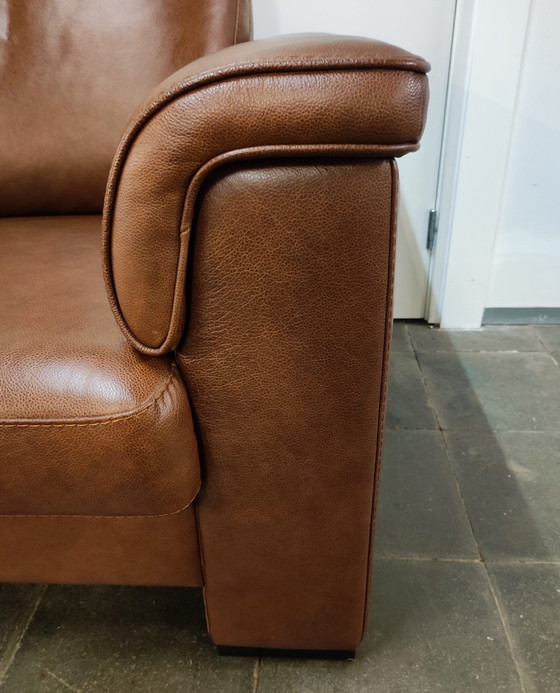 Image 1 of Leren 2-zits design bankje (160 cm)