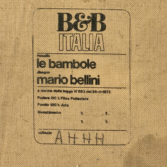 Image 1 of Mario Bellini Le Bambole fauteuil + poef voor B&B Italia