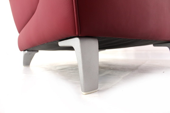 Image 1 of Als nieuw Rolf Benz Lounge Chair / Fauteuils met rood leer en aluminium poten