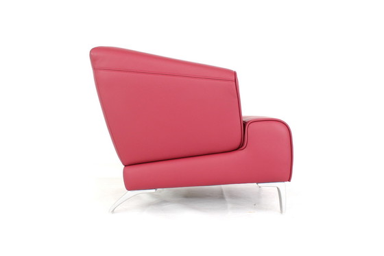 Image 1 of Als nieuw Rolf Benz Lounge Chair / Fauteuils met rood leer en aluminium poten