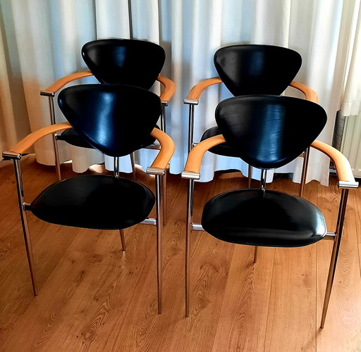 4x Arrben Italy Stoelen