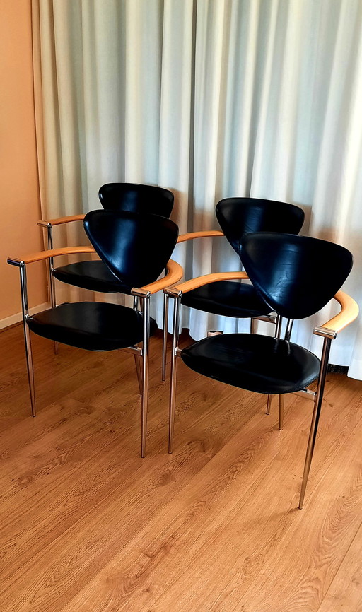 4x Arrben Italy Stoelen