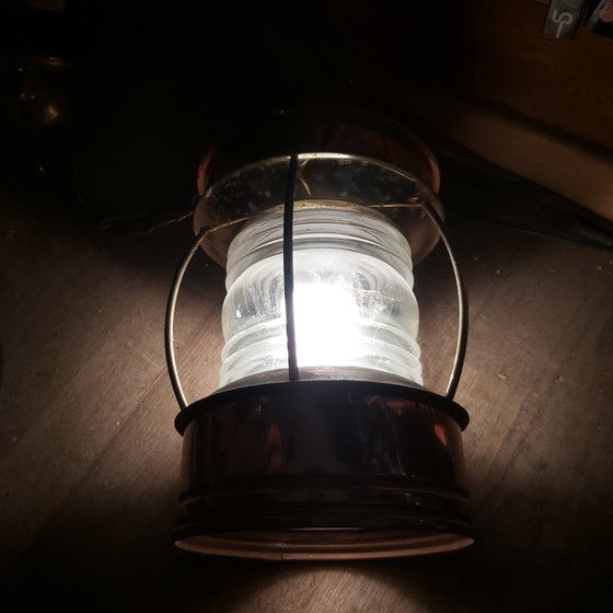 Image 1 of Vintage koperen scheepslamp