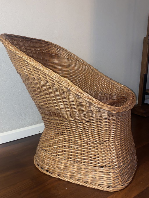 Vintage Rotan Stoel Uit De Jaren ‘50