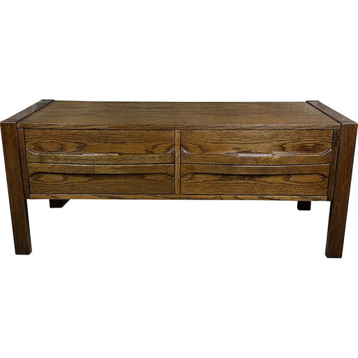 Vintage Deens laag dressoir in rozenhoutfineer, 1960